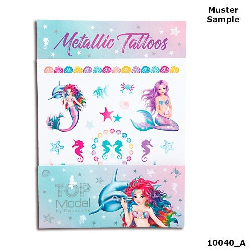 Tatovering metallic mermaid Topmodel