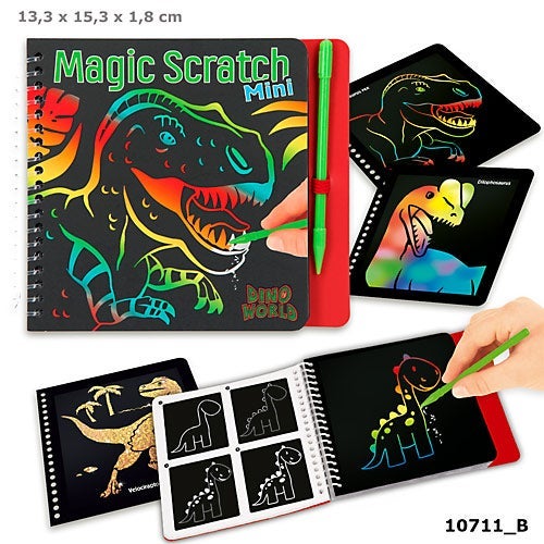 Aktivitetsbok Mini Magic Scratch Dino World