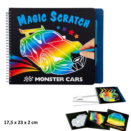 Aktivitetsbok Magic Scratch Monster Cars