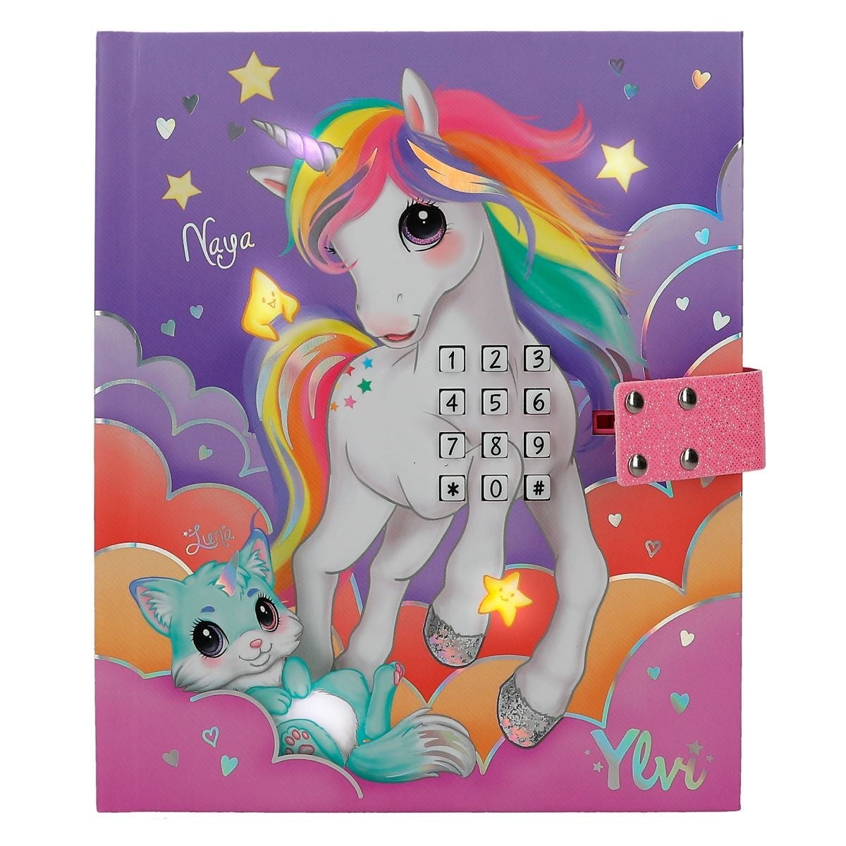 Dagbok med kodelås og musikk Ylvi