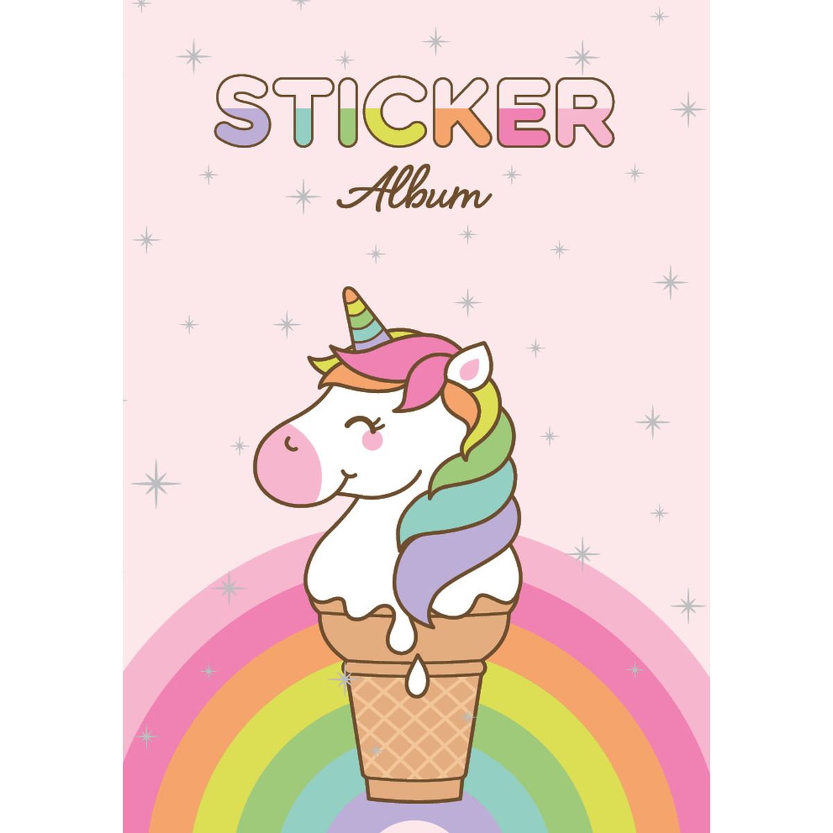 Stickersalbum 14,5x21cm Unicorn