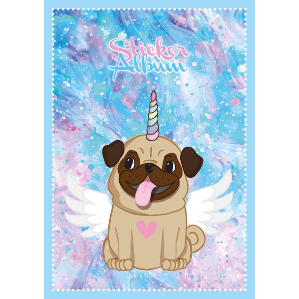 Stickersalbum 14,5x21cm unicorn dog