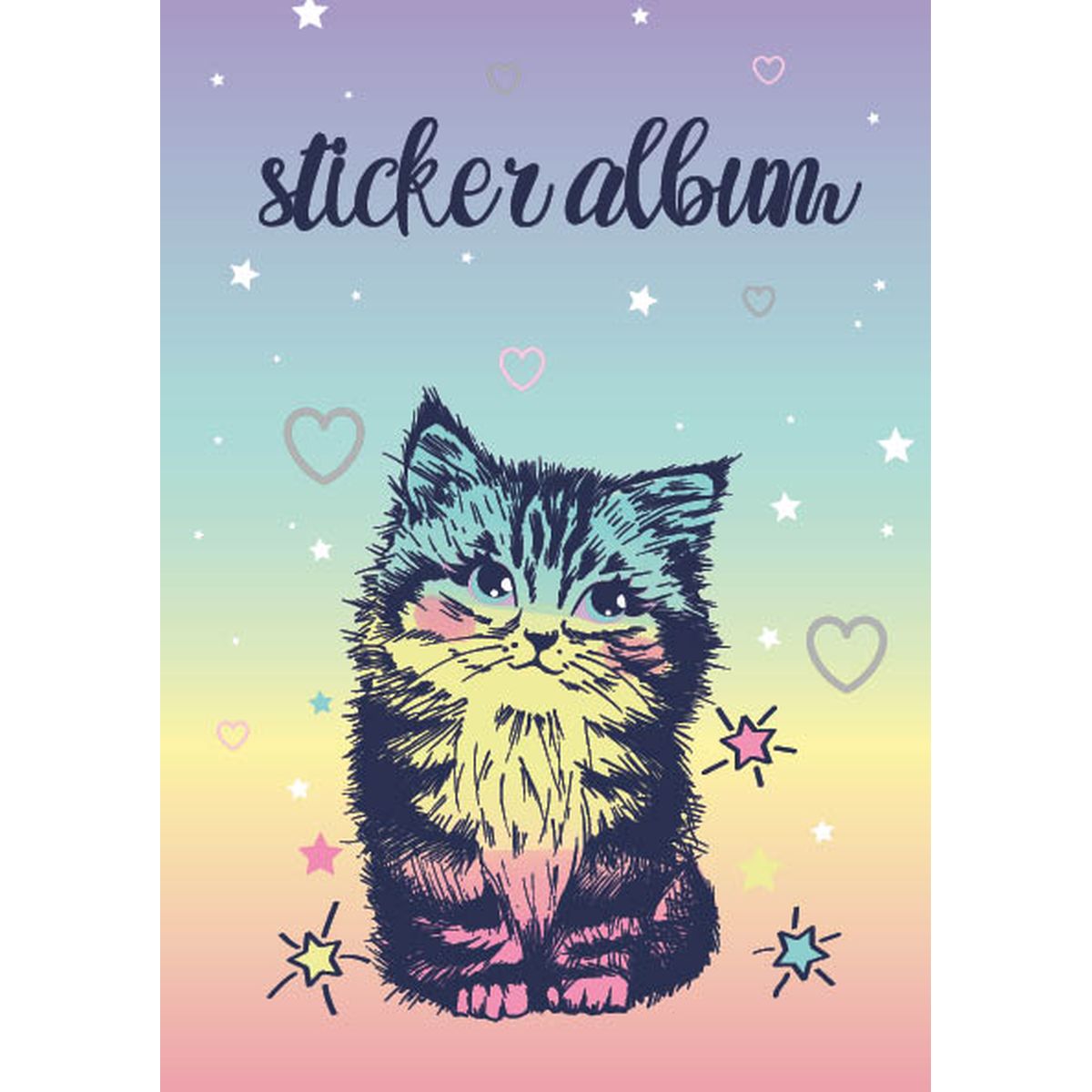 Stickersalbum 14,5x21cm Katt