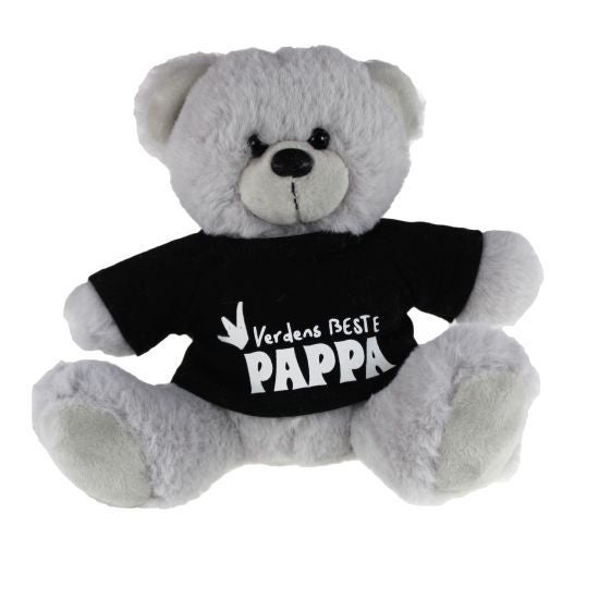 Bamse farsdag grå med sort t-skjorte 15cm