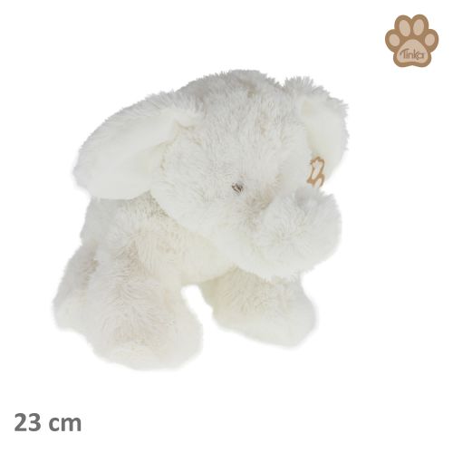 Elefant 23cm hvit
