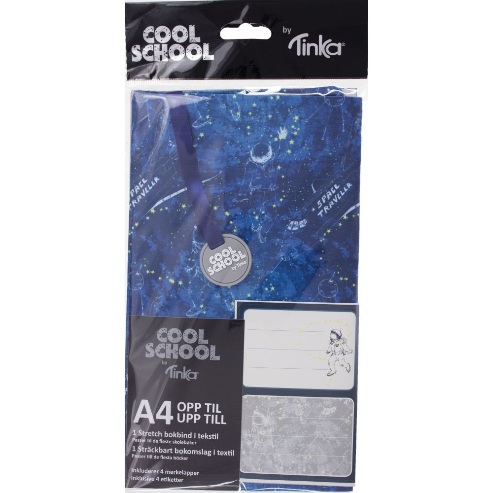 Tekstilbokbind m/4 merkelapper Astronaut