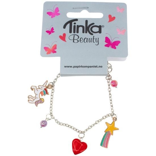 Armbånd Regnbue/hjerte/unicorn