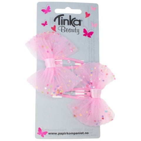 Hårclips Rosa Sløyfe 2 Stk