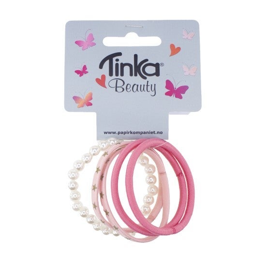 Hårstrikker Perler/Rosa 5 Stk