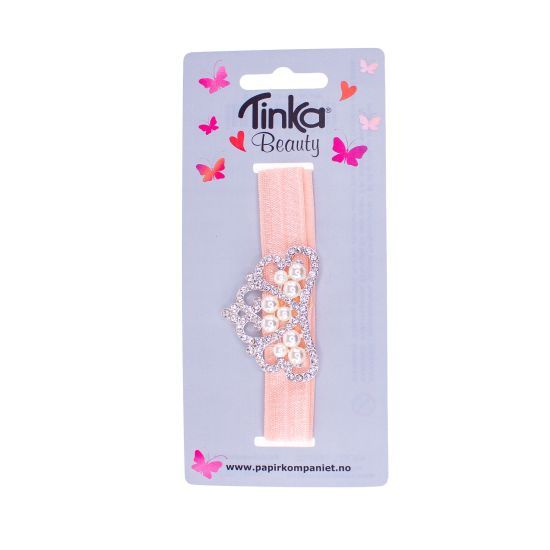 Hårbånd Tiara Rosa M/Perler