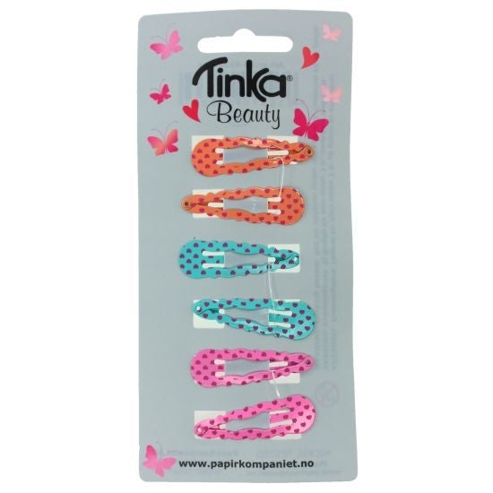 Hårklips Hjerter 6 Stk Tinka