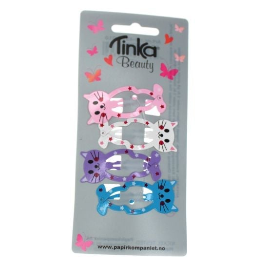 Hårklips Pusekatt 4 Stk.