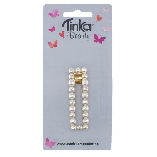 Hårklips m/Hvite Perler