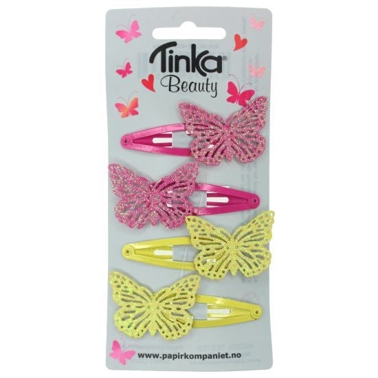Hårklips Med Sommerfugler 4 Stk