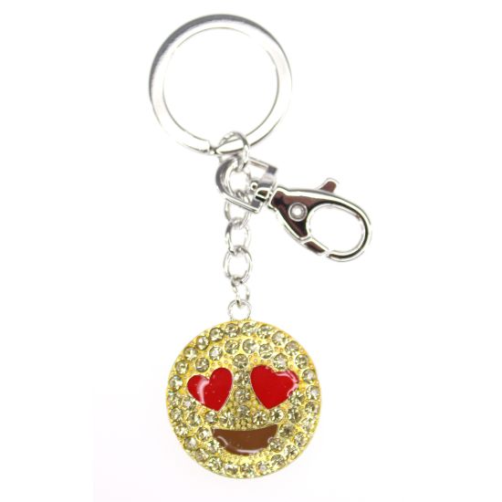 N.Ring/Bag Charm Smiley Hjerte Øyne