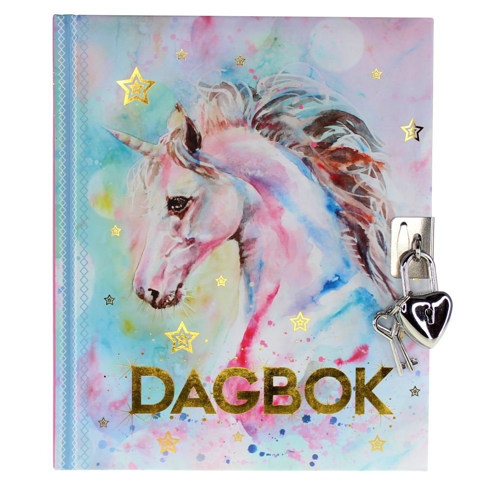Dagbok m/Lås Unicorn Tinka