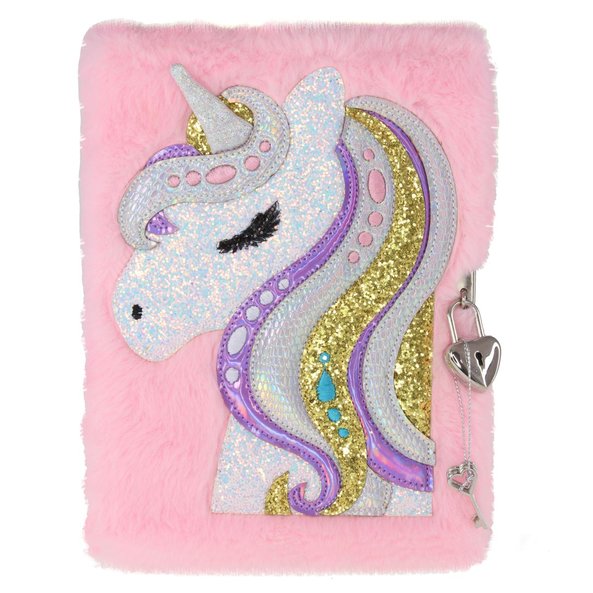 Dagbok Plysj Unicorn Rosa Tinka