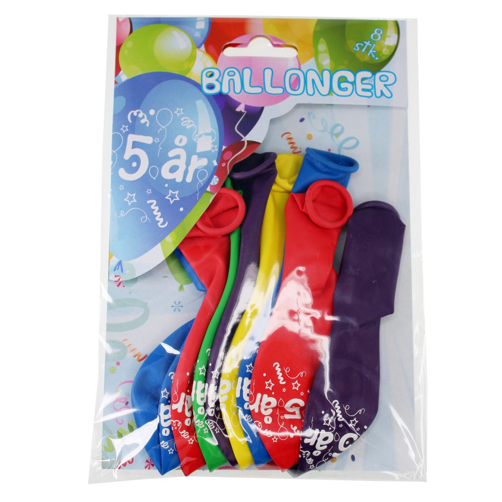 Ballonger 5år 8pk