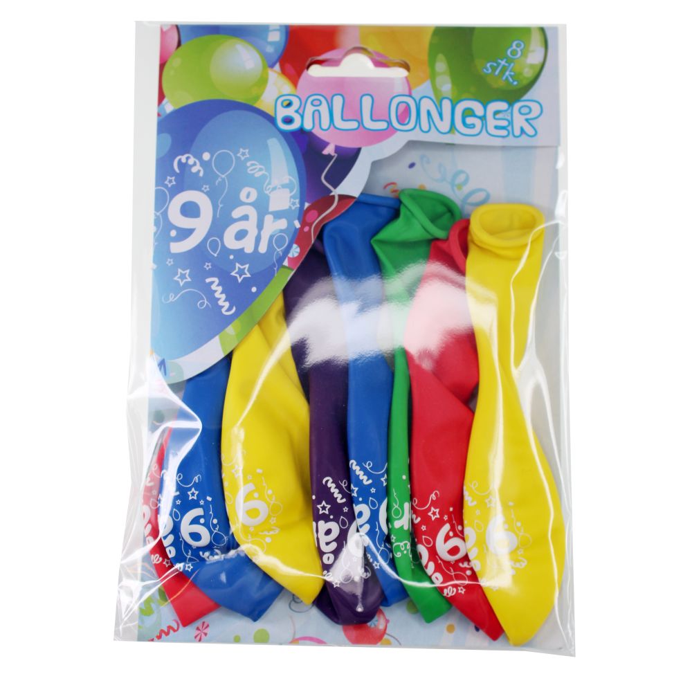 Ballonger 9år 8pk