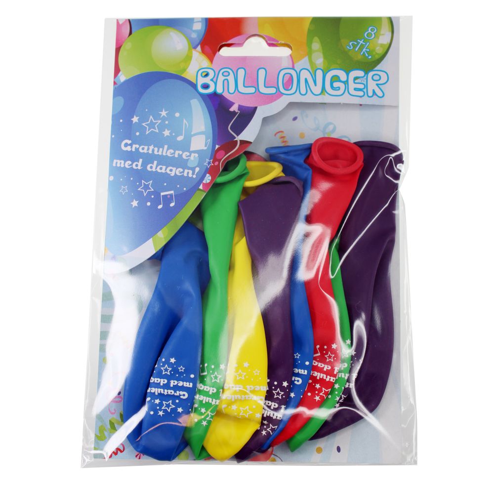 Ballonger gratulerer med dagen 8pk