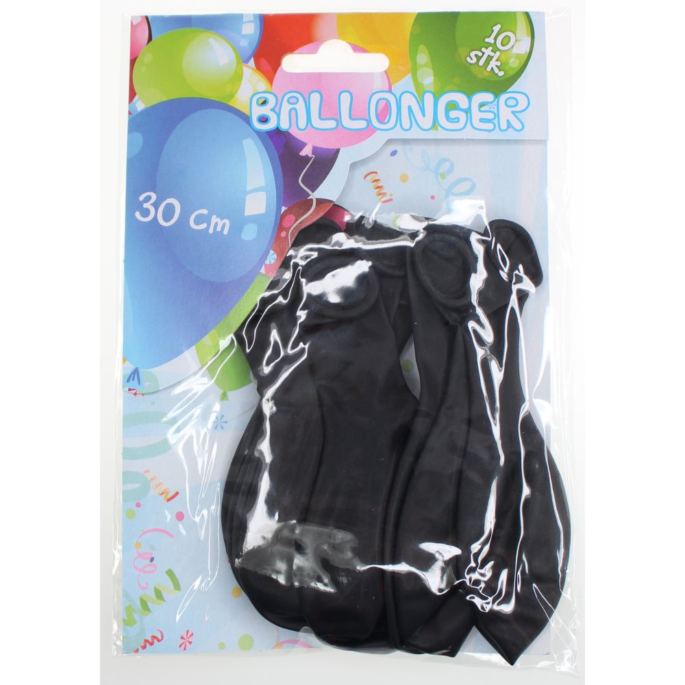 Ballonger 8pk sort metallic