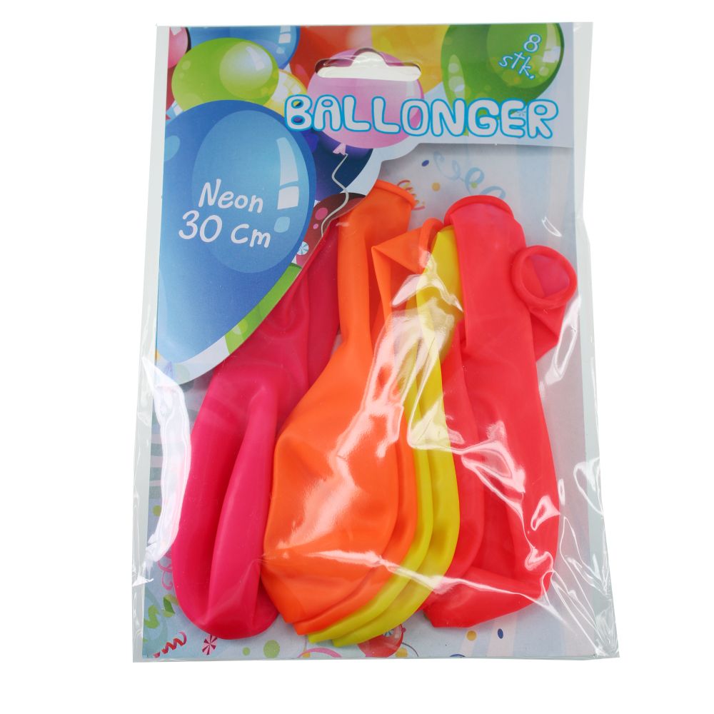 Ballonger neon 8pk ass farger