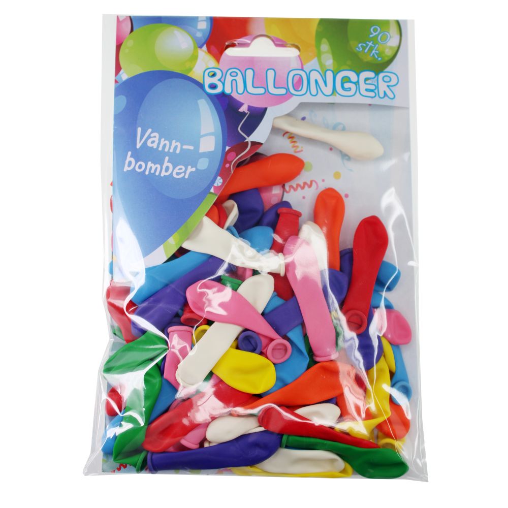 Ballonger 90pk vannbomber ass farger