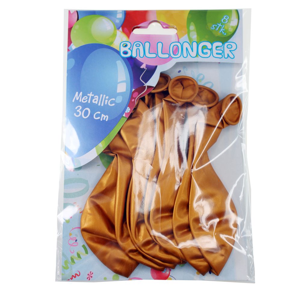 Ballonger 8pk gull metallic