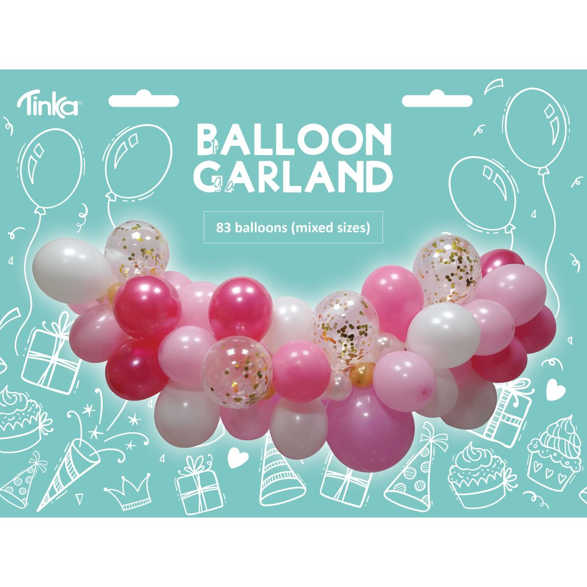 Ballongbue Rosa 83 Stk Tinka