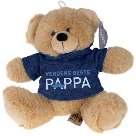 Bamse m/hettegenser Verdens beste Pappa 13cm