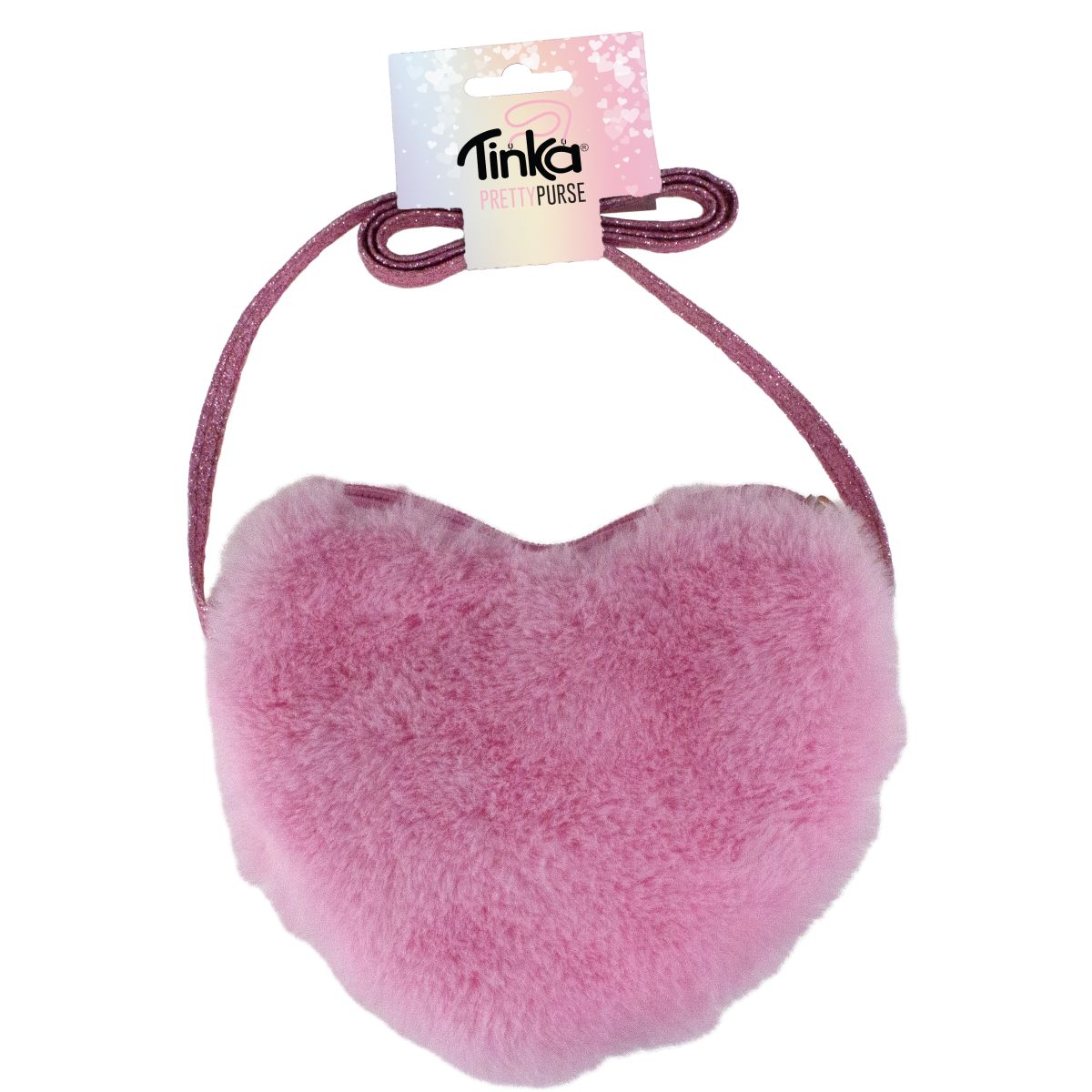 Veske Hjerte Lys Rosa Plysj Tinka Pretty