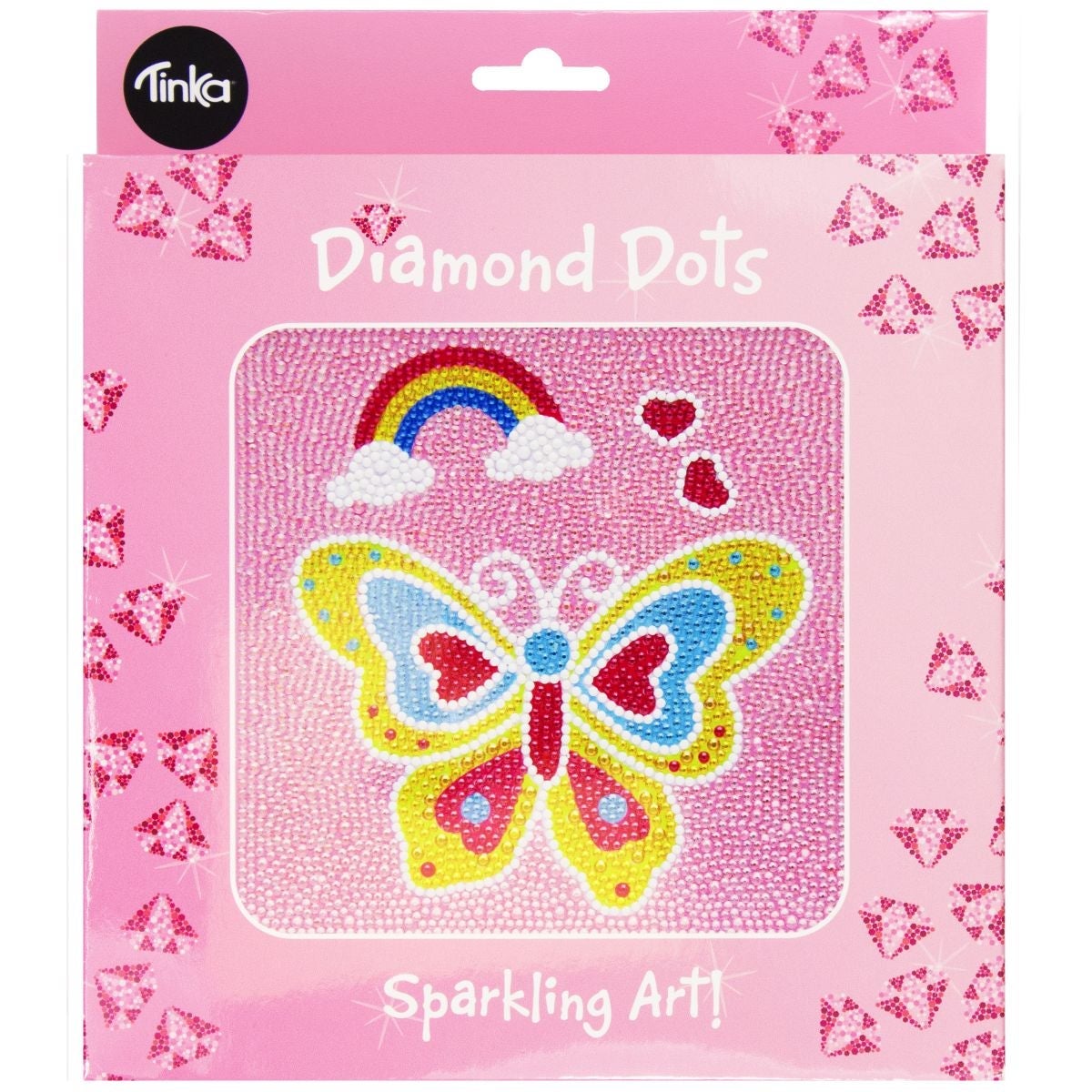 Diamond Dots Sommerfugl 18x18cm