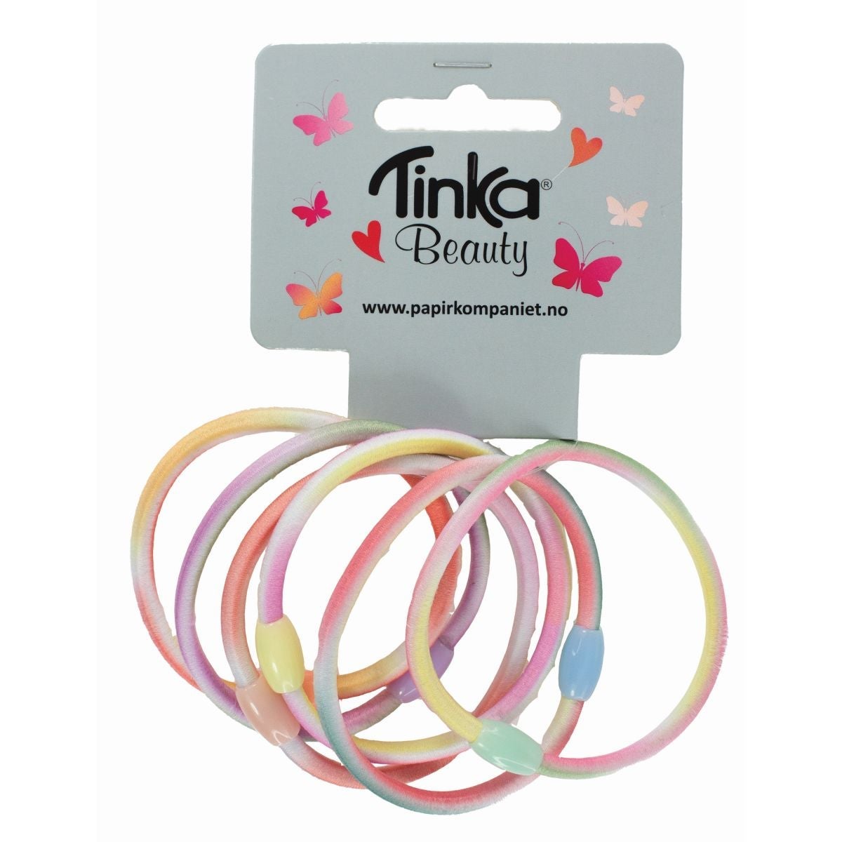 Hårstrikk regnbue 6 stk