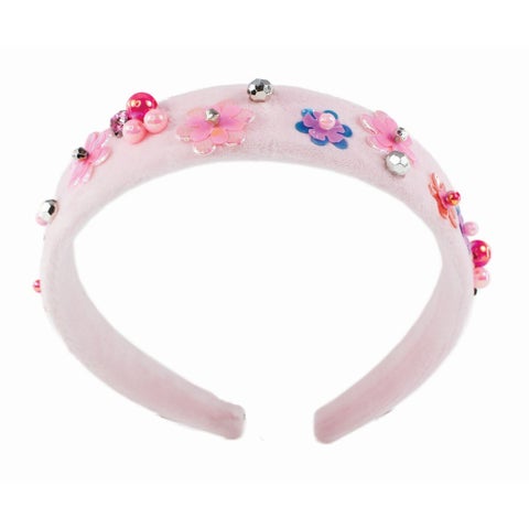Hårbøyle rosa m/pynt