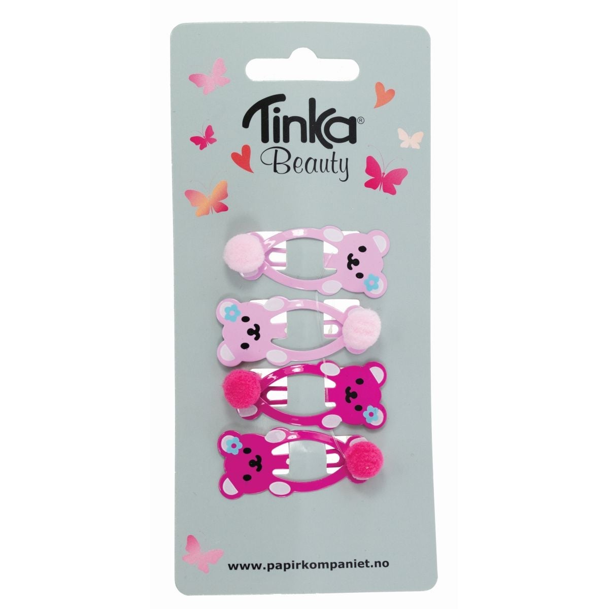 Hårklips bamse 4 stk