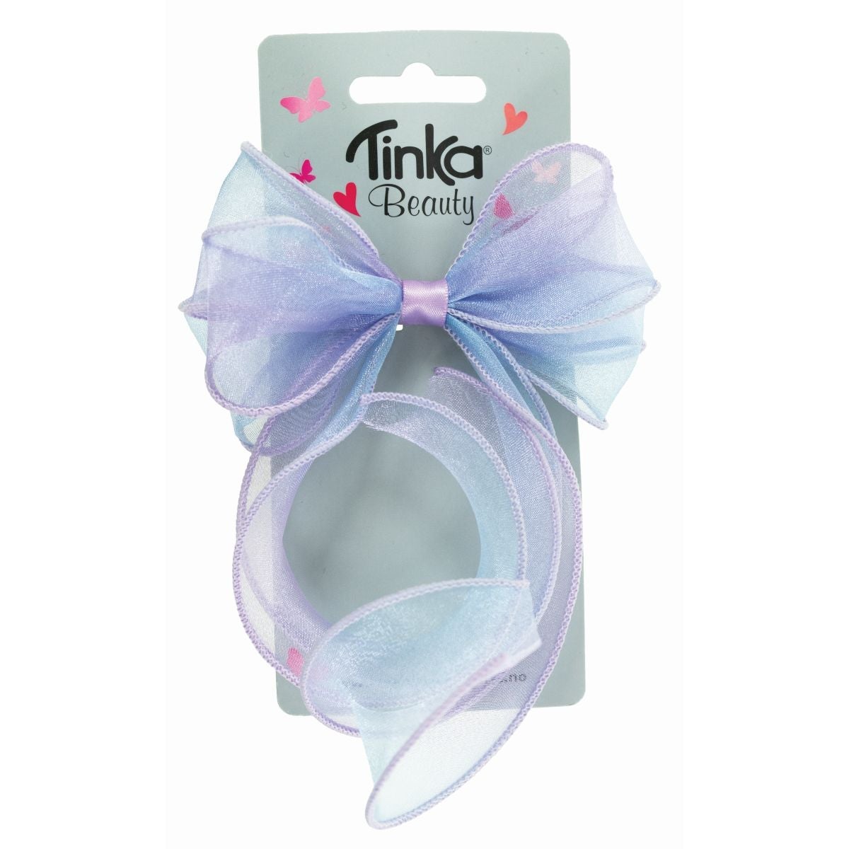 Sløyfe stor blå multifarget