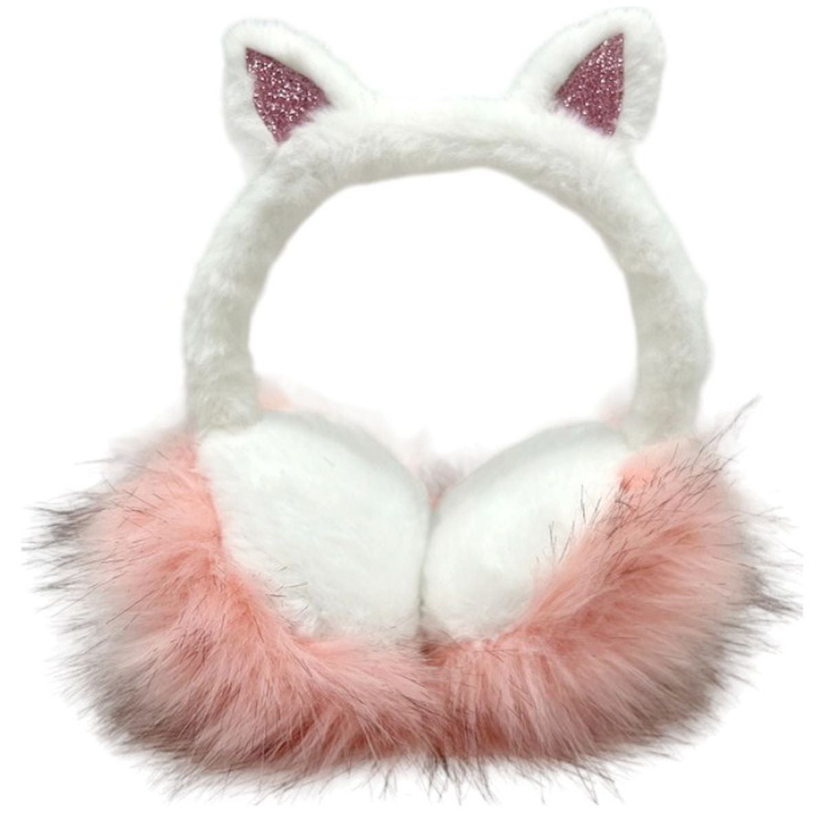 Ørevarmer Hvit/Rosa