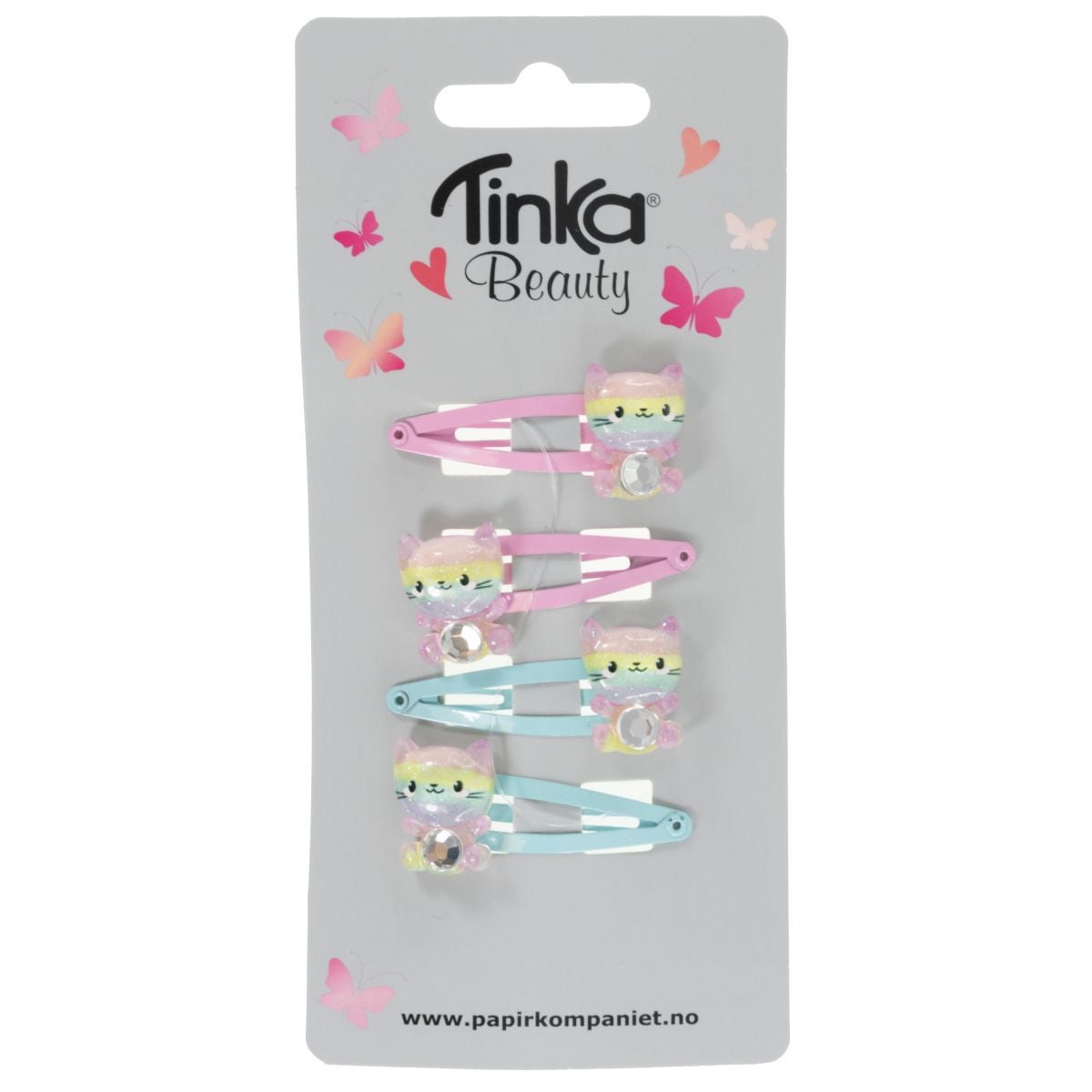 Hårklips 4 stk Kattunge Blå Tinka Beauty