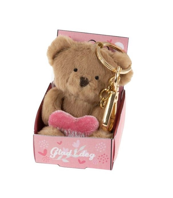 Nøkkelring bamse Mamma hjerte