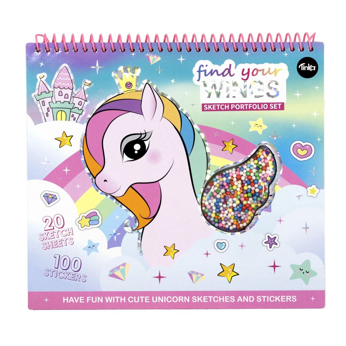 Aktivitetsbok Unicorn 26,5x25cm Tinka