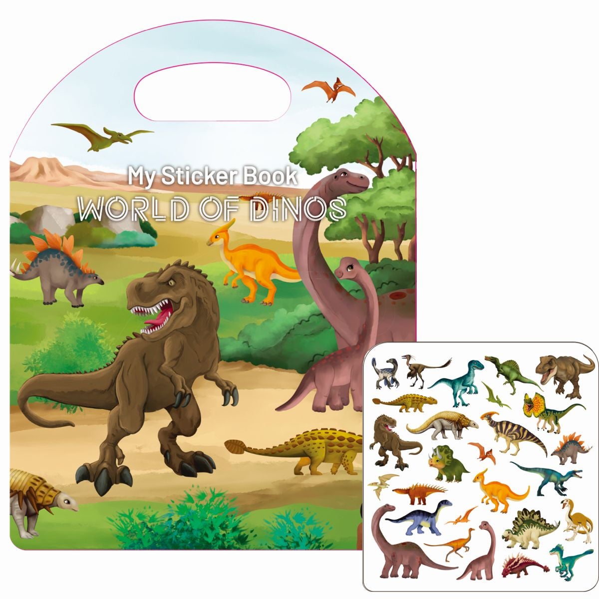Stickersbok Dinosaur 23/70x30cm Tinka