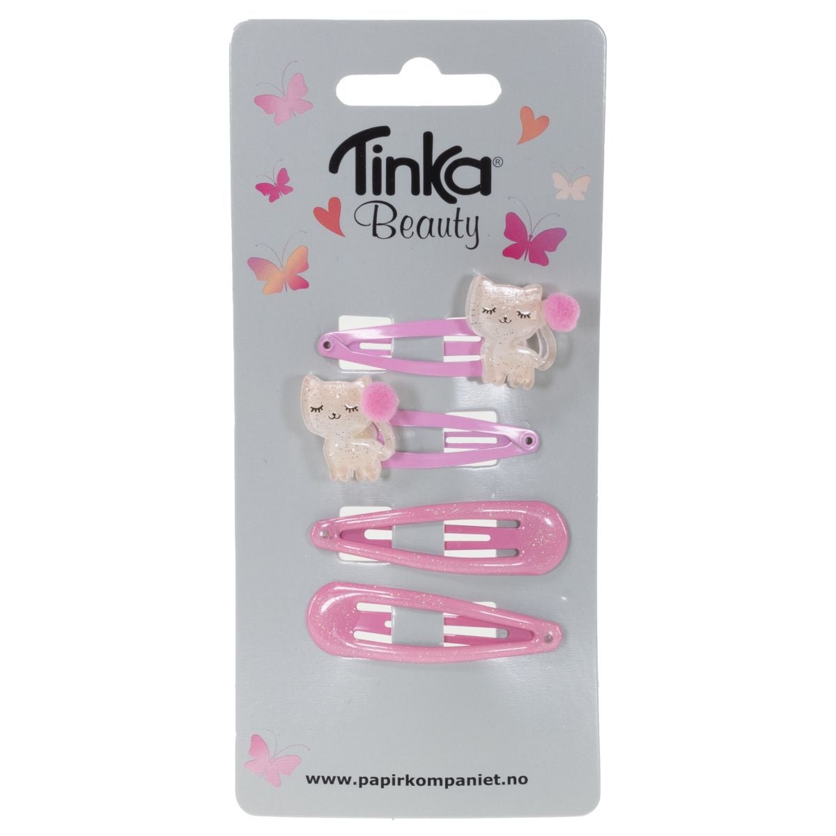 Hårclips 4 stk Pusekatt Tinka Beauty