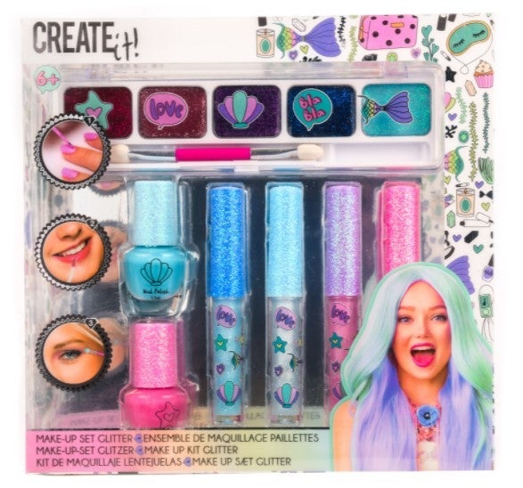 Make Up Set Glitter Mermaid 7 Pcs Create It