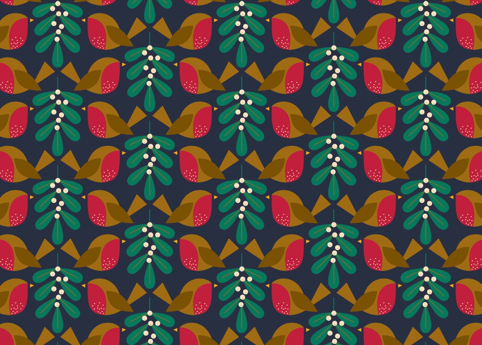 Gaveeske Kate Rhees Robins Misteltoe L