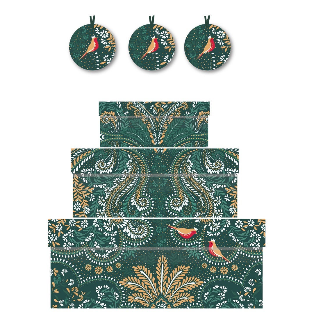 Gaveesker i sett Sm Robin Filigree (3)