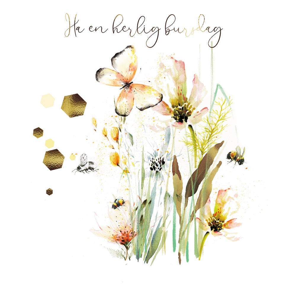 Kort Peony Bier og blomster