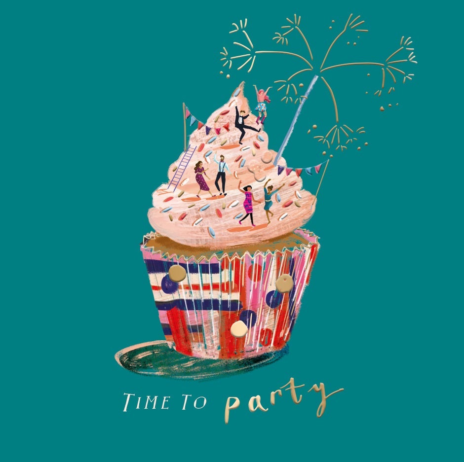 Kort Muffins Time to party