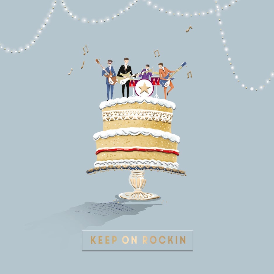 Kort Rockin Musikere på kake