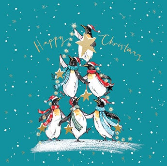Julekort Penguin Stack 10pk