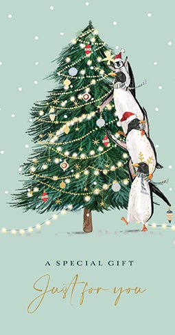 Julekort Decorating The Tre Seddellomme